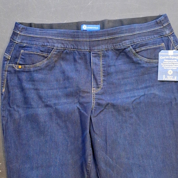 NEW! Democracy "Ab"solution Pull-On Glider Ankle Length Blue Jeans Jeggings - Picture 3 of 12